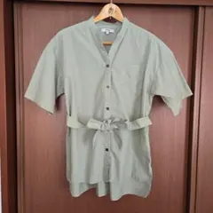 AIGLE 半袖シャツ 38 オリーブグリーン