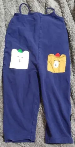 ネイビー 長ズボン オーバーオール