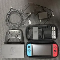 Nintendo Switch 本体 青/赤 プロコントローラー付き 箱無し