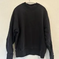 レディース　ユニクロ　ブラック クルーネック トレーナー　L