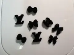 ネイルパーツブラック 8個セット　ネイパ