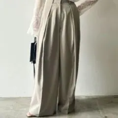 【美品】FRAME ワイドパンツ　M グレージュ