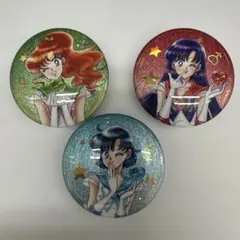 セーラームーン　オーロラ　ラメ　缶バッジ A 笑顔ver. セット