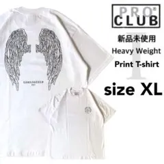 新品未使用 プロクラブ ヘビーウエイト プリント 半袖 Tシャツ 白 XL I柄