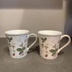 WEDGWOOD WILD STRAWBERRY マグカップ 2個セット