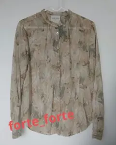 forte_forte 長袖シャツ リーフ柄 イタリア製のサムネイル