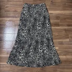 モノクロレオパード柄　マーメイドスカート
