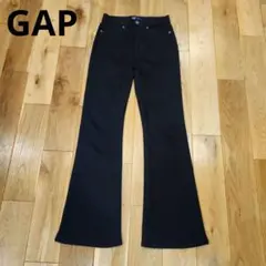 GAP　ギャップ　ブラックフレアデニムパンツ 　24　ストレッチ