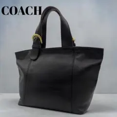 old coach オールドコーチ　ハンドバッグ　ブラック　レザー　ユニセックスのサムネイル