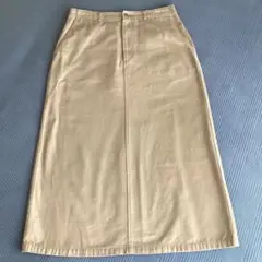 UNIQLO ベージュコットンロングタイトスカート 69
