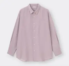 GU イージーケアシアーオーバーサイズシャツ　長袖