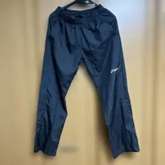 asics トレーニングパンツ 黒 Lサイズ ウインドブレーカーパンツ 軽量