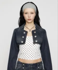 LAGUA GEM CROPPED EYELET DENIM ジャケットのサムネイル