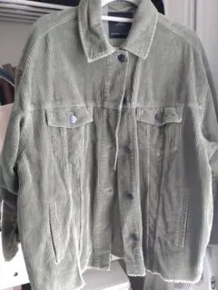 ZARA M カーキ オリーブグリーン コーデュロイジャケット