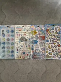 あわわちゃん　おはじきとグリッター、プチドロ、ウォーターシール　3種セット