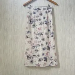 マーキュリーデュオ 花柄ロングスカート ホワイト/ピンク/ブルーのサムネイル