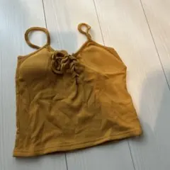 黄色　パット入りキャミソール