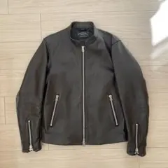 ユナイテッドアローズ　グリーンレーベルリラクシング　ライダースジャケット黒　牛革