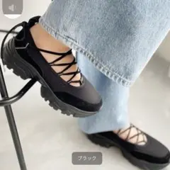 新品✨LE TALONレースアップスニーカー ブラックLのサムネイル