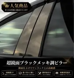 【超メルカリ市】アウトランダーCW4W型　超鏡面ブラックメッキ調デカールピラーのサムネイル