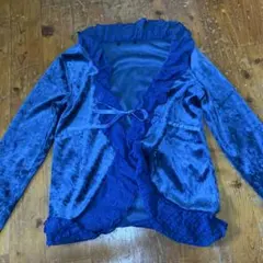 ブルーベルベットカーディガン