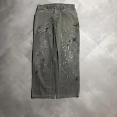 Dickies ディッキーズ　ペインターパンツ　ペンキ飛び　モスグリーン 系 Dickies ディッキーズ ペインターパンツ ペンキ飛び モスグリーン 系