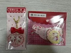 mikkoサンリオ当たりくじ ステッカーセット　チャーム赤