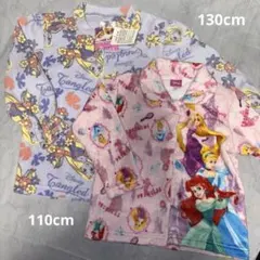 ②. ディズニー プリンセス 上のみ 110cm 130cm 姉妹 2点セット