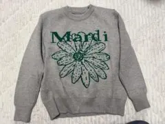 花柄 グレーセーター