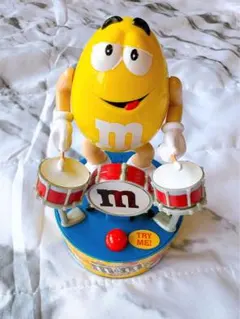 M&M's エムアンドエムズ★Rock Stars イエロー ドラム★レトロ