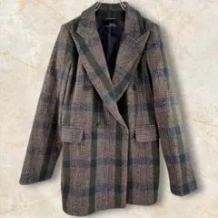 Rawoo チェック ピーコート　韓国ブランド