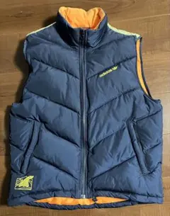 adidas アディダス　ダウンベスト ネイビー 　Mサイズ