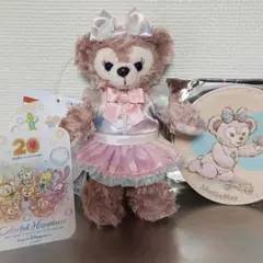 シェリーメイ　カラフルハピネス　ぬいぐるみバッジ　コースター　ダッフィー20周年