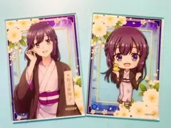 青春ブタ野郎 ディアフレンド まつり湯 浅草 アクリルカード 2枚 牧之原翔子