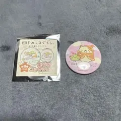 すみっコぐらし 空の王国とふたりのコ 缶バッチ ねこ＆ざっそう