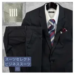 スーツセレクト　ブラック　シャドウストライプ　 ビジネススーツ　A5 Mサイズ