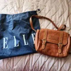 ELLE ブラウン ショルダーバッグ 保存袋付き