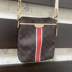 COACH ショルダーバッグ ブラウン/レッド⭐︎美品⭐︎