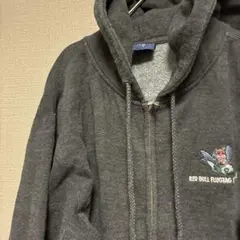 ヴィンテージ　スウェットパーカー　プルオーバー　裏起毛　刺繍　一点もの