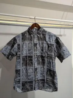 【McGREGOR】柄シャツ ヨット柄 半袖 ネイビー・ブルー系のサムネイル