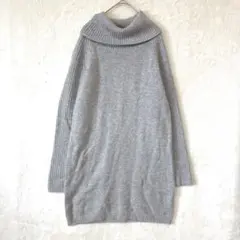 UNIQLO ユニクロ／ニットワンピース タートルネック ひざ上丈 アルパカ混