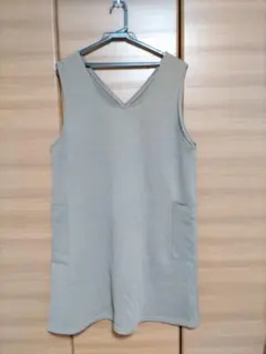 エプロンドレス エプロンスカート L 茶色