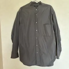 UNIQLO＋Ｊ　ダークグレー バンドカラーシャツ Mサイズ