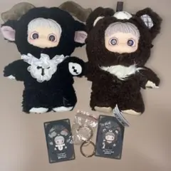 Yooki Bear V4ミニシークレット黒 奥利奥小熊 ぬいぐるみキーホルダー