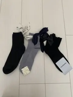 【値下げ】リボン付きソックス　3点セット