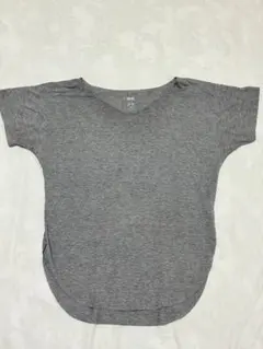 ユニクロ グレー　エアリズム　ゆったりタイプTシャツ　XS
