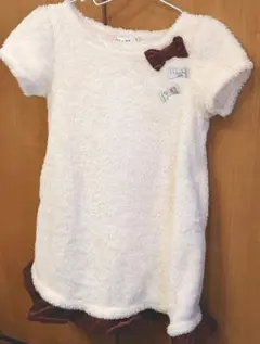 ノイユエイムベベ ワンピース キッズ 130  半袖  ボア フォーマル