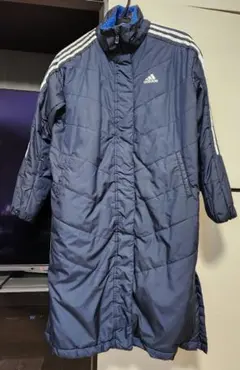 アディダス　adidas　ベンチ　コート　中綿　 ネイビー　160