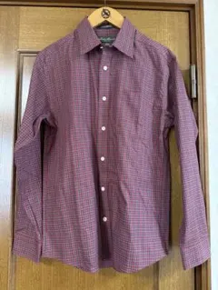 Eddie Bauer 赤系チェックシャツ S