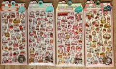 3D FUN STICKERS　ドロップシール　立体シール　苺 うさぎ 4セット